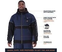 RefrigiWear Big & Tall 54 Gold Hybrid Sweatshirt - Insulated Work Hoodie for Cold Weather
