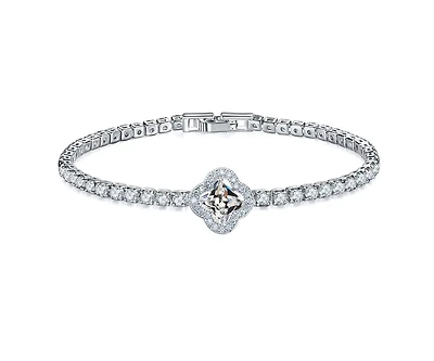 Hollywood Sensation Crystal Clover Tennis Bracelet