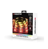 Monster Cable Monster 32.8ft Sound Reactive Smart Multi-Color Multi-White Led Light Strip