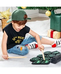 Sugift Electronic Drum Set with 2 Build-in Stereo Speakers for Kids