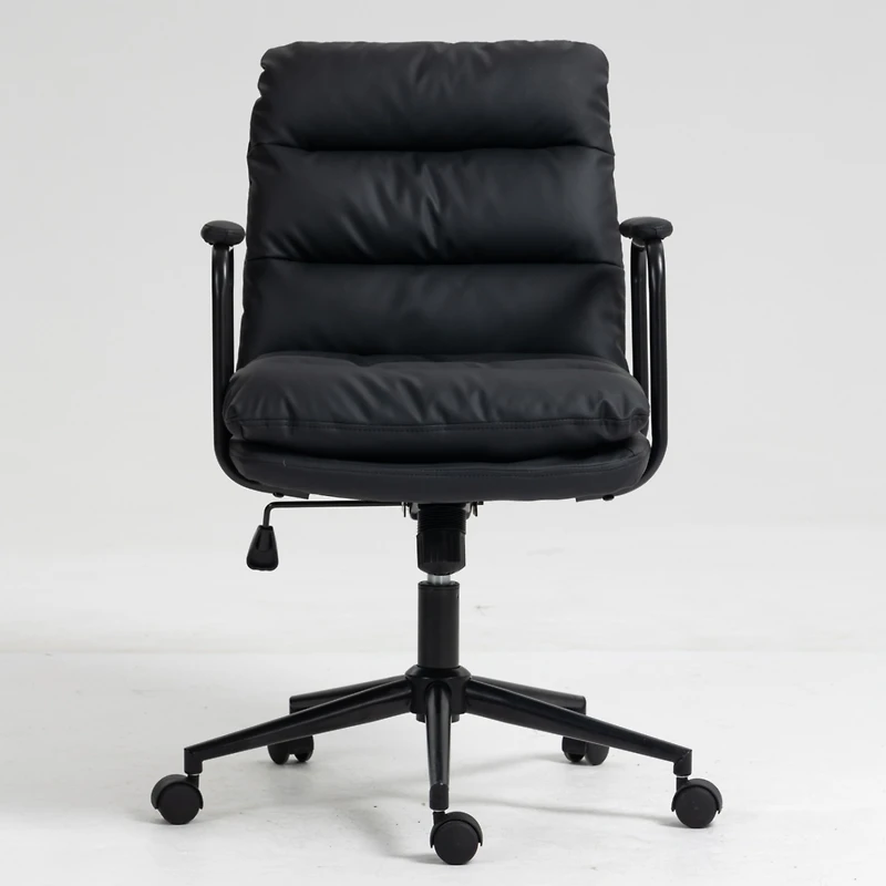 Simplie Fun Ergonomic Swivel Office Chair with Recline (Black)