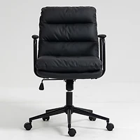 Simplie Fun Ergonomic Swivel Office Chair with Recline (Black)