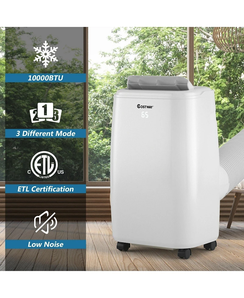 Vebreda 10000 Btu(Ashrae) Portable Air Conditioner with with 3 Modes and Remote Control