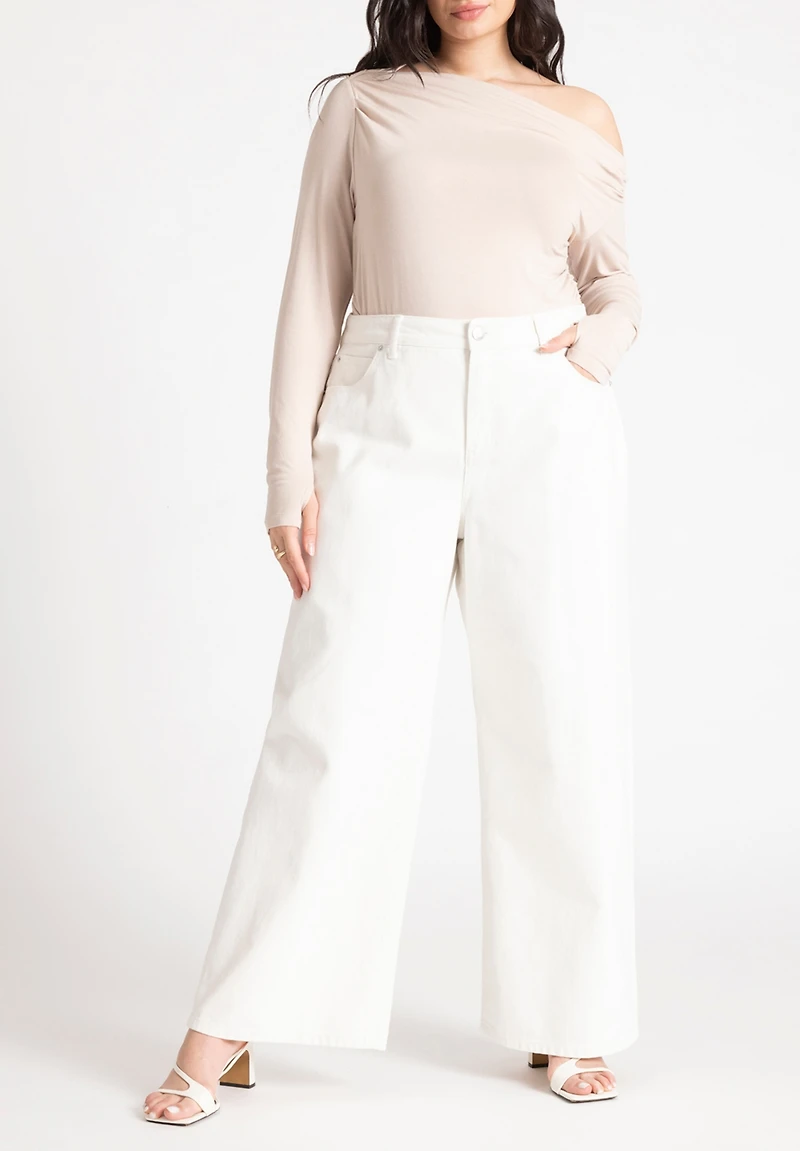 Eloquii Plus The Yvette Rigid Wide Leg Jean