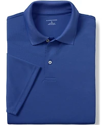 Lands' End Men's Short Sleeve Polyester Polo