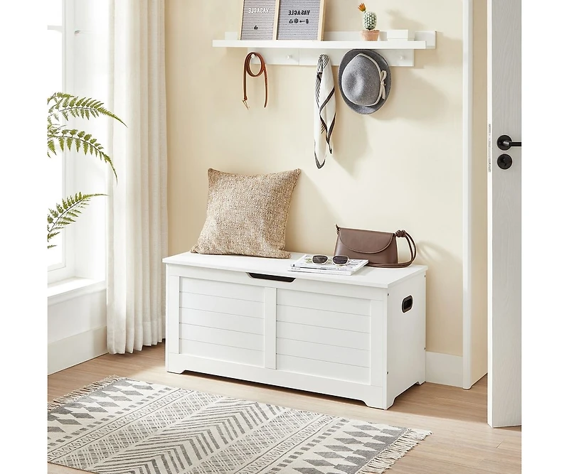 Slickblue Storage Chest, Trunk With 2 Safety Hinges, For Entryway, Bedroom