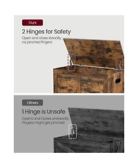 Slickblue Storage Chest, Trunk With 2 Safety Hinges, For Entryway, Bedroom