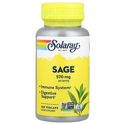 Solaray Sage - 100 VegCaps (285 mg per Cap)