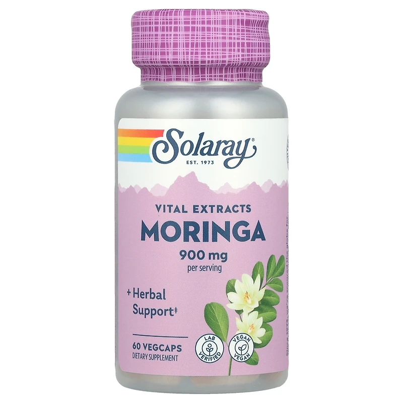 Solaray Moringa - 60 Vegcaps (450 mg per Capsule)