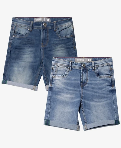 Cultura Big Boys Roll-Up Denim Shorts 2-Pack