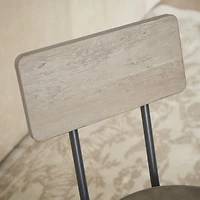 Simplie Fun Industrial Long Bar Table Set with 3 Upholstered Stools