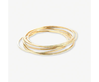 Ink + Alloy Katherine Rounded Bangles Brass