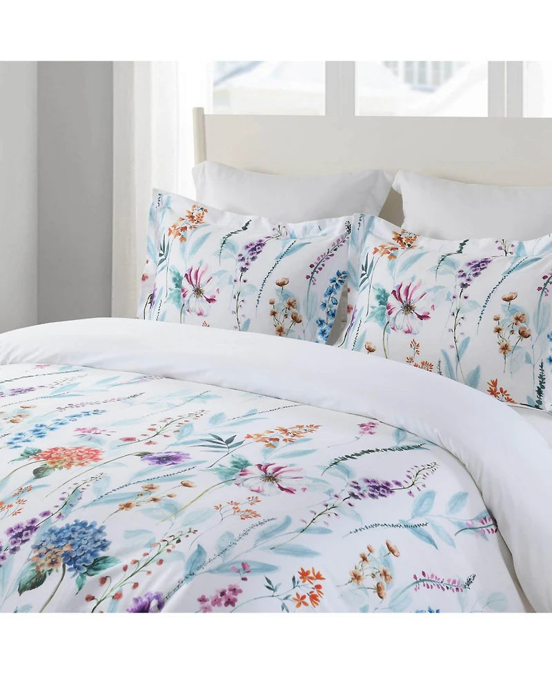 Thalia 100% Cotton Duvet Cover Set, Full/Queen