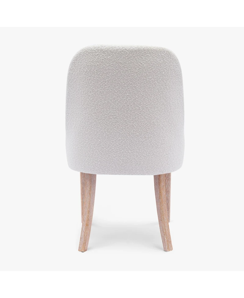 Mid-Century Modern Upholstered Boucle Dining Chair