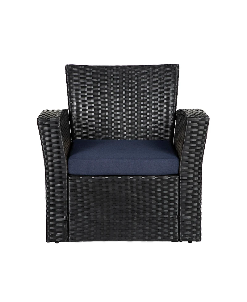 WestinTrends 4-Piece Modern Patio Conversation Sofa Set with Cushions