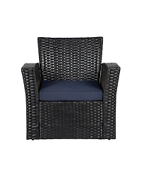 WestinTrends 4-Piece Modern Patio Conversation Sofa Set with Cushions