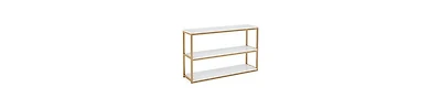 Tribesigns Farmhouse Console Table, 55-Inch Rustic Sofa Table with Storage, Industrial Wooden Entryway Table for Hallway