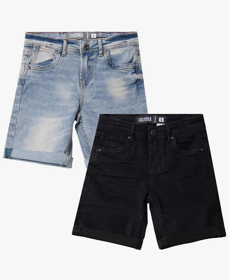 Cultura Big Boys Roll-Up Denim Shorts 2-Pack