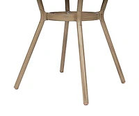 Colmar Indoor/Outdoor Bistro Style 31.5 In. Table With Pe Rattan, Glass Top, And Bamboo Finished Metal Frame