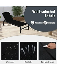 Inolait Sugift 6-Position Chaise Lounge Chairs with Rustproof Aluminium Frame