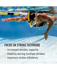 Finis Original Center-Mount Swimmers Snorkel for Lap Swimming and Swim Training, Yellow, Adult