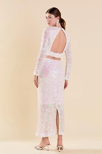 endless rose Women's Sequins Maxi Skirt