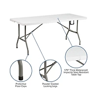 Outdoor Event/Tailgate Tent Set With Pop Up Event Canopy And Wheeled Case Bi-Fold Table Carrying Handle