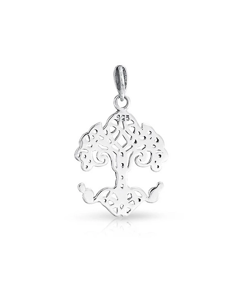 Bling Jewelry Medium Celtic Matriarch Mothers Family Wishing Tree Of Life Pendant Necklace Oxidized Sterling Silver 18 Inch