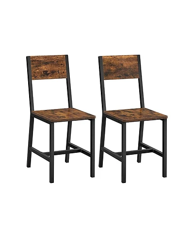 Dining Chair Set Of 2, Accent Chair, Industrial, Steel Frame, For Dining Room