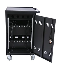 Streamdale Furniture Mobile Charging Cart And Cabinet For Tablets Laptops 35-Device