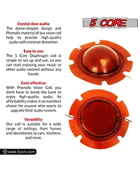 5 Core 2 inch Diaphragm Phenolic Voice Coil 63.5mm Compression Horn driver 10 Pieces