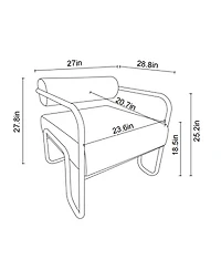 Simplie Fun Living Room Iron Sofa Chair, Lazy Individual Chair