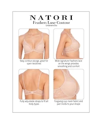 Natori Women's Feathers Luxe Plunge T-Shirt Underwire Bra