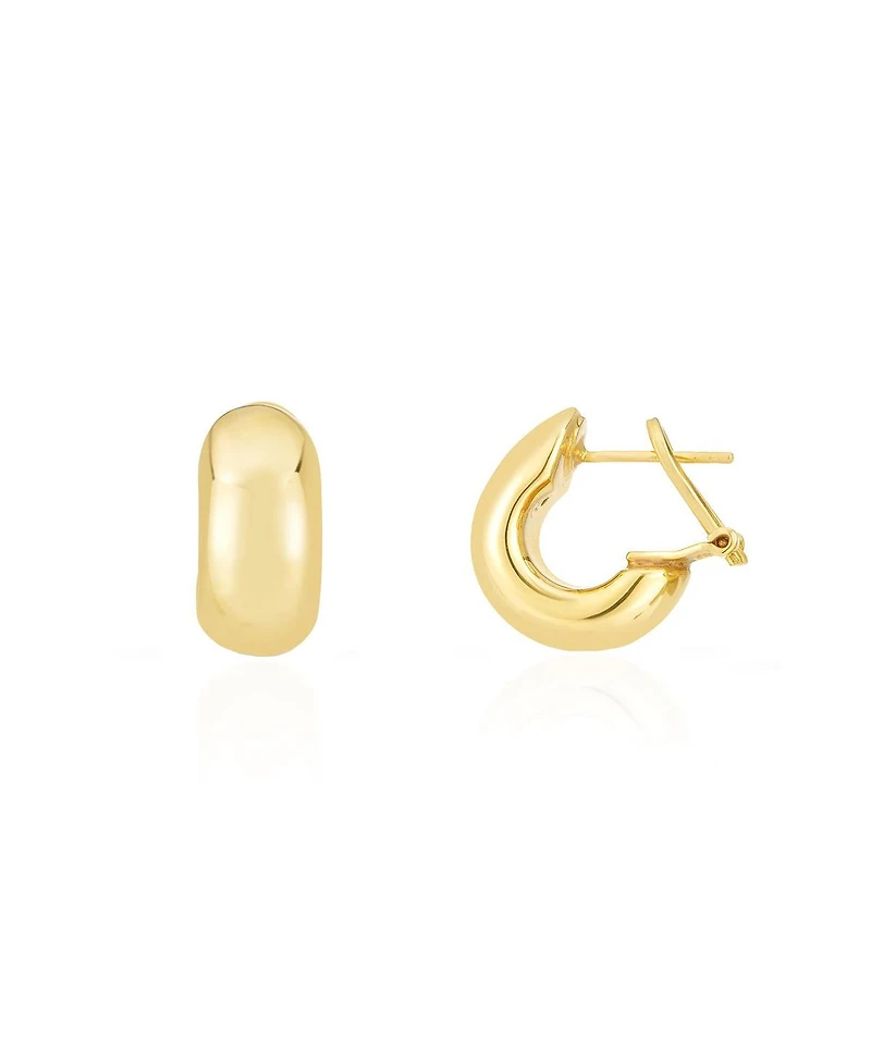 The Lovery Chunky Gold C-Hoop Earrings 14K Gold