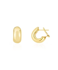 The Lovery Chunky Gold C-Hoop Earrings 14K Gold