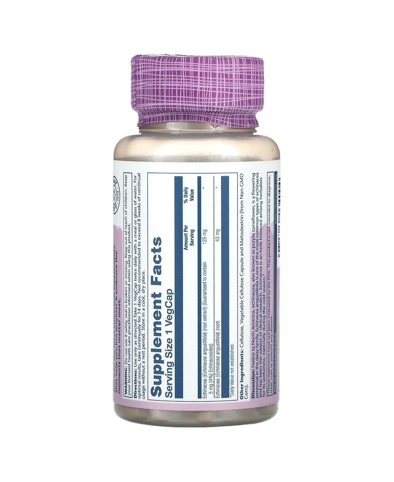 Solaray Vital Extracts Echinacea Angustifolia - 60 VegCaps