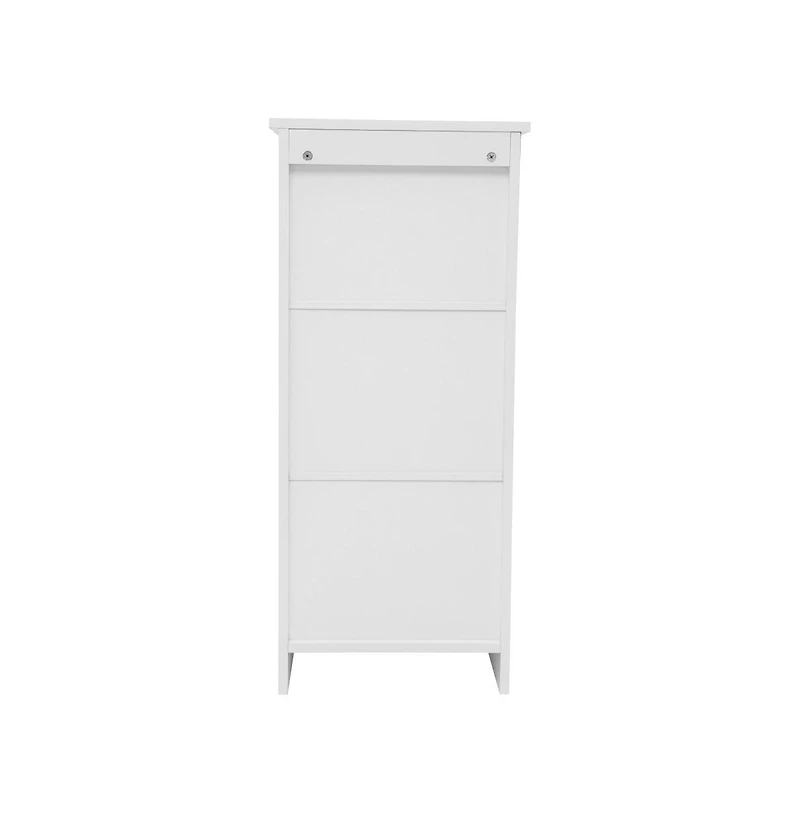 Merrick Lane Vigo Bathroom Storage Cabinet With Adjustable Cabinet Shelf, Upper Open Shelf