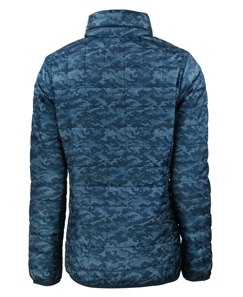 Cutter & Buck Women's Rainier PrimaLoft Eco Insulated Full Zip Printed Puffer Jacket