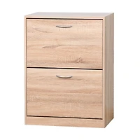 Streamdale White Shoe Storage Cabinet with Flip Doors