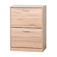 Streamdale White Shoe Storage Cabinet with Flip Doors