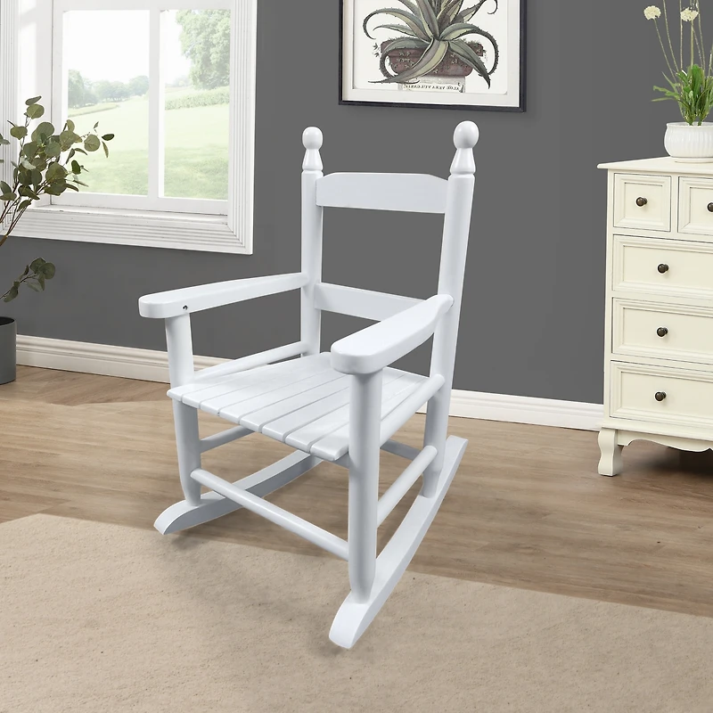 Streamdale White Rocking Chair for Kids Indoor/Outdoor