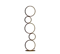 Streamdale 38.5" In Else Nordic 5-Ring Shaped Matte Black Led Metal Table Lamp