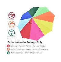 Yescom 10ft UV50+ Universal Replacement Umbrella Canopy Outdoor Beach Parasol Top Cover