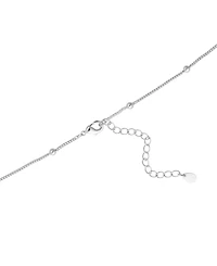 Macy's Aurora Borealis or Mystic Quartz Silver Plated Cut-Out Stars Half Moon Necklace