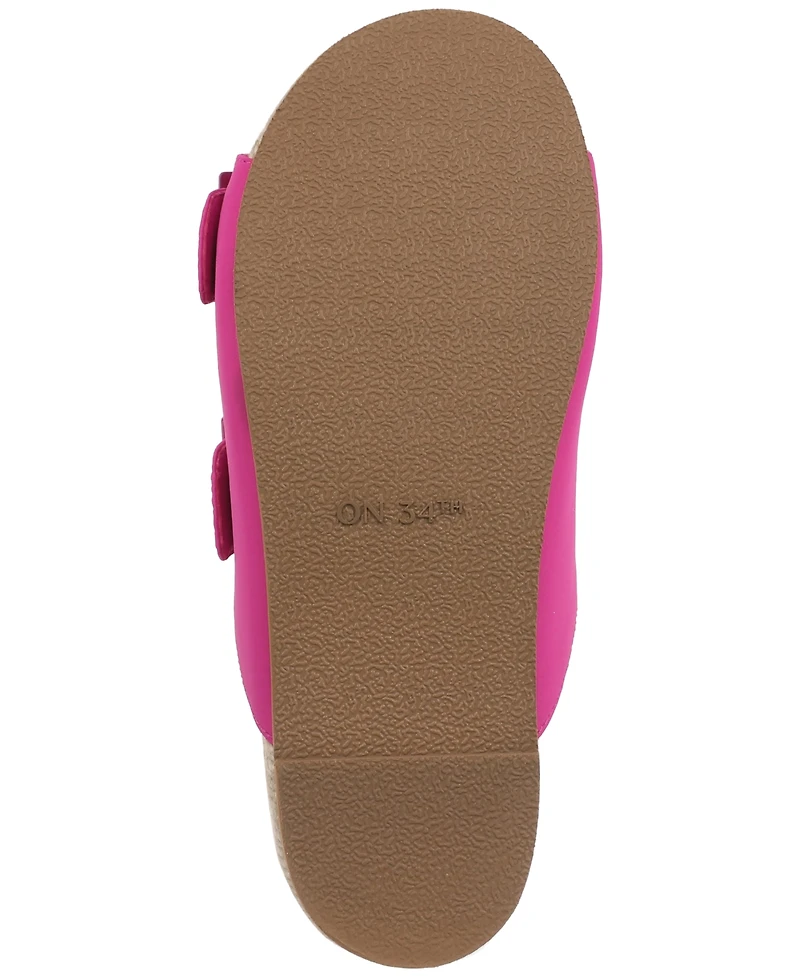 On 34th Women's Milaa Buckled Footbed Sandals, Created for Macy's