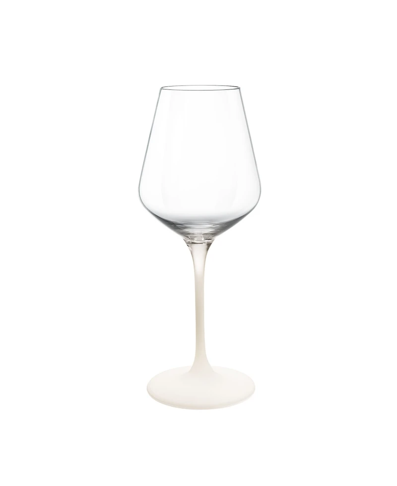 Villeroy Boch Manufacture Rock Blanc White Wine Glasses, Set of 4