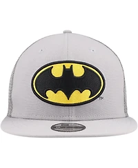 New Era Big Boys and Girls Gray Batman 9FIFTY Trucker Snapback Hat
