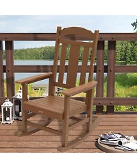 Mondawe Folding Adirondack Chairs, All Weather Outdoor Chairs for Deck Backyard Patio
