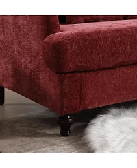 Simplie Fun Modern Chenille Fabric Loveseat, 2-Seat Upholstered Loveseat Sofa Modern Couch