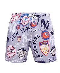 Pro Standard Men's Gray New York Yankees Toss Logo Woven Shorts